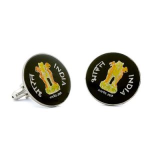 Penny Black 40 Indian Coin Cufflinks