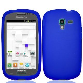 Blue Silicone Soft Skin Gel Case Cover For Samsung Galaxy Exhibit T599 Cell Phones & Accessories