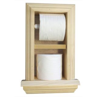 WG Wood Products Recessed Toilet Paper Holder with Ledge