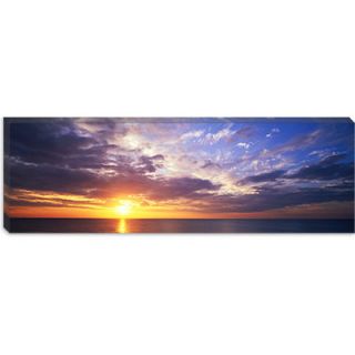 iCanvasArt Sunset, Water, Ocean, Caribbean Island, Grand Cayman Island