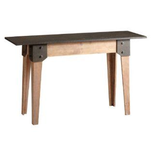 Masa Wood Raw Steel Rustic Console Table   Sofa Tables