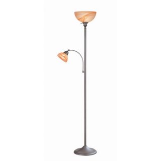 Lite Source Rust Reading Lamp and Torchiere Floor Lamp with Cloud