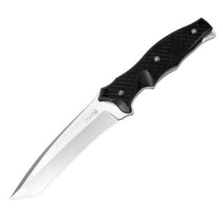 SOG Specialty Knives & Tools VL50 L Vulcan Knife with Straight Edge Fixed Heat Treated 5.3 Inch VG 10 Steel Tanto Blade and GRN Handle, Satin Finish