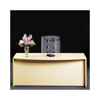 Hyperwork 72 W Double Pedestal Bow Front Executive Desk with Drawers