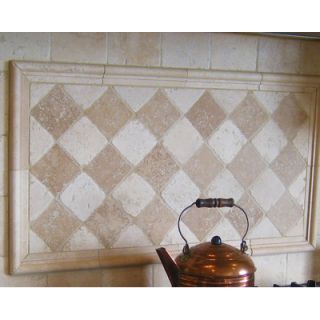 Travertine Mini Pattern Filled and Honed 13 x 13 Tile in Light Ivory