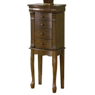 Powell Furniture Louis Philippe Jewelry Armoire with Mirror