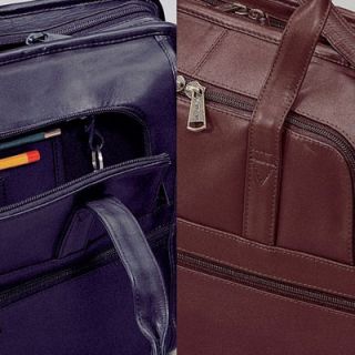 Winn International Cowhide Leather Lightweight Briefcase with