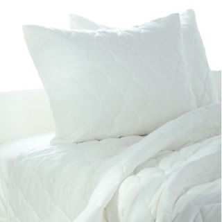 Rizzy Home Solid Quilt 3 Piece Quilt Set in White