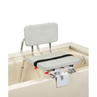 Tub Mount Transfer Bench with Padded Swivel Seat and Back