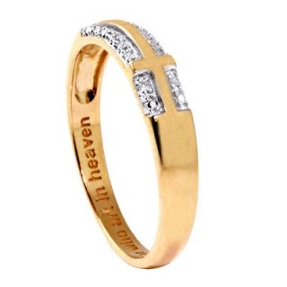 Palm Beach Jewelry Gold Round Diamond Accent Cross Ring