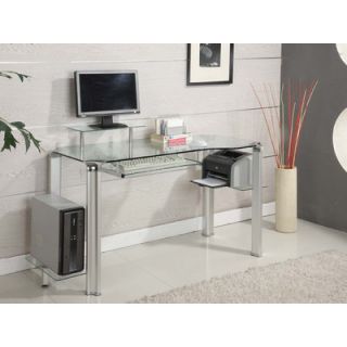 Innovex Glass Computer Desk with Tower Shelft
