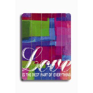 LLC Love Is The Best Part Of Everything Planked Wood Sign   20 x 14