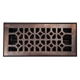 The Copper Factory Decorative 4 x 10 Floor Register with Damper