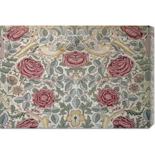 Global Gallery The Rose Pattern by William Morris Stretched Canvas
