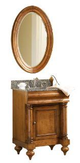 Kaco international 725 2224 P Guild Hall Small Vanity Mirror in a Distressed Pecan Sherwin Williams Finish