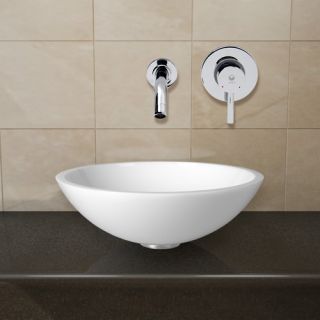 Phoenix Stone Glass Vessel Sink with Wall Mount Faucet