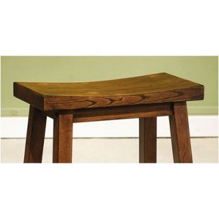 Powell Furniture Honey Brown 24 Saddleseat Counter Stool