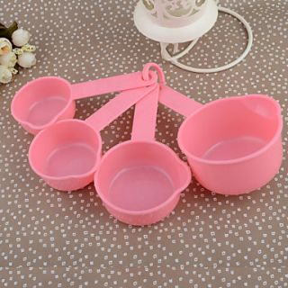 10 Pieces Plastic Pink Measuring Spoon Measuring Cups