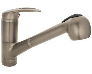 MR Direct 708 bn Brushed Nickel Kitchen Faucet with Pull Out Spray   Touch On Kitchen Sink Faucets  