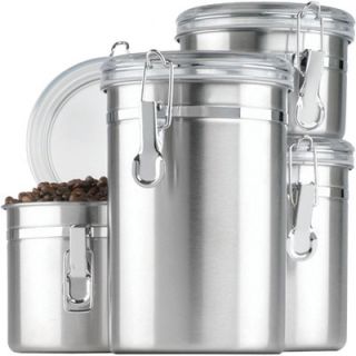 Anchor Hocking 4 Piece Stainless Steel Canister