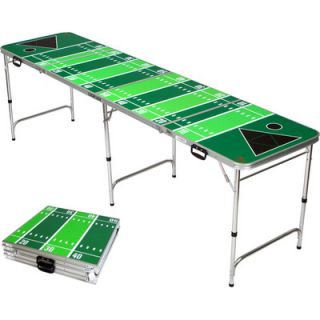 Red Cup Pong Football Beer Pong Table in Standard Aluminum