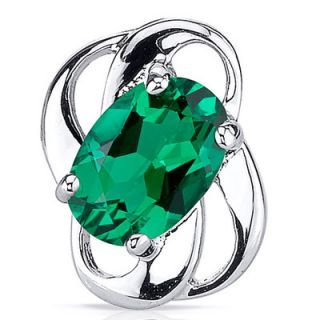 Oravo 1.50 Carats Oval Cut Emerald Earrings