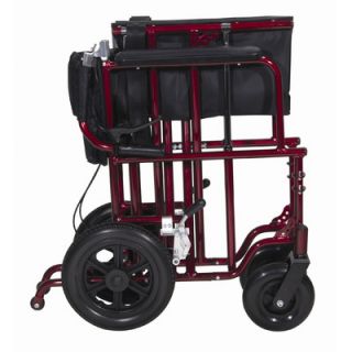 Drive Medical Lightweight Transport Wheelchair in Red