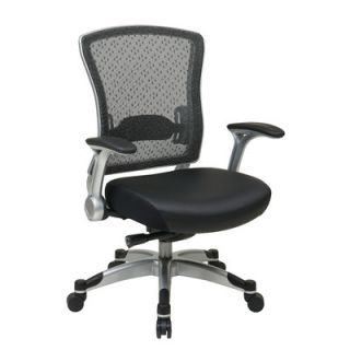 Office Star Professional R2 Space Grid Back Chair with Flip Arms