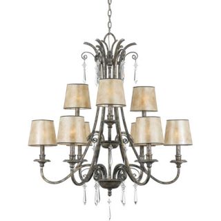 Two tier chandelier with 9 uplights Base material Steel Kendra