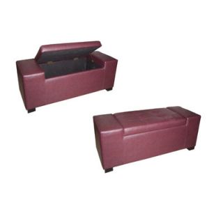 ORE Furniture Faux Leather Storage Bench