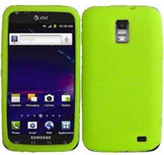 Neon Green Silicone Jelly Skin Case Cover for Samsung Galaxy S II Skyrocket i727 Cell Phones & Accessories