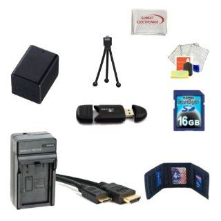 Accessory Package for Canon VIXIA HFR300/HFR32/HFR30/HFM50/ HFM500/HFM52 Camcorders. Package Includes Replacement BP 727 Battery Pack, Rapid Travel Charger, 16GB Memory Card, Memory Card Reader, Memory Card Wallet, HDMI Cable, Table Top Tripod, LCD Screen