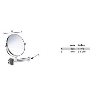 Smedbo Outline Three Time Magnifying Shaving / Makeup Mirror with