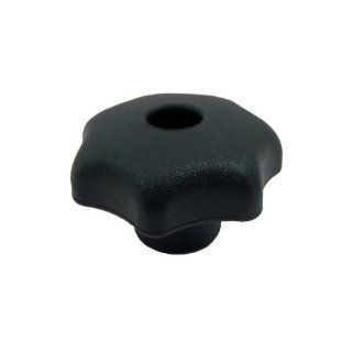 JW Winco Type D Glass Filled Nylon Plastic Blind Hand Knob with Thread Insert, Threaded Through Hole, M10 x 1.5 Thread Size x 18mm Thread Depth, 50mm Head Diameter (Pack of 1) Female Fluted Knobs