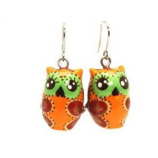 Owl Earrings 00033 Women Accessories Ceramic Jewelry Handmade Art & Crafts Gift Owl Lover  Other Products  