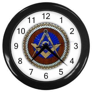 Masonic Wall Clock Black Style 2  
