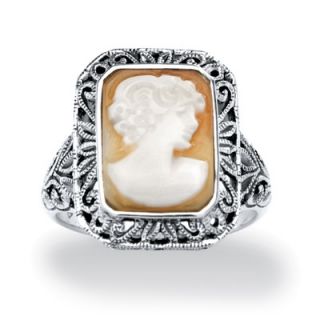 Palm Beach Jewelry Silver Cameo Ring