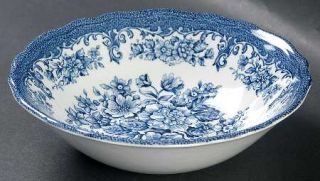 J & G Meakin Avondale Blue Coupe Cereal Bowl, Fine China Dinnerware   Allover Bl