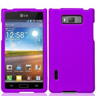 Purple Hard Cover Case for LG Splendor US730 Cell Phones & Accessories