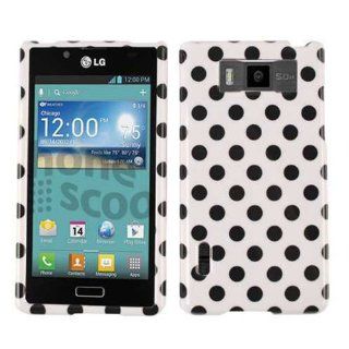 ACCESSORY HARD SNAP ON CASE COVER FOR LG SPLENDOR / VENICE US 730 BLACK DOTS ON WHITE Cell Phones & Accessories