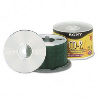 Sony Electronics Cd R Discs, 700Mb/80Min, 48X, Spindle, 50/Pack
