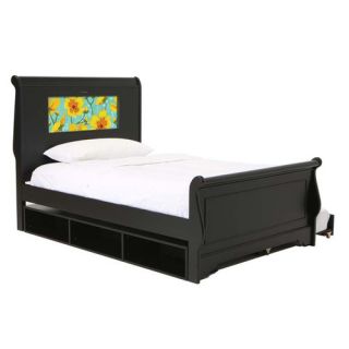 Edgewood Full Sleigh Bed with Storage and Trundle, Spring and Dolphins