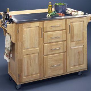 home styles kitchen cart stainless steel top