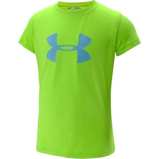 UNDER ARMOUR Girls Big Logo Tech T Shirt   Size Medium, Hyper Green/cruise