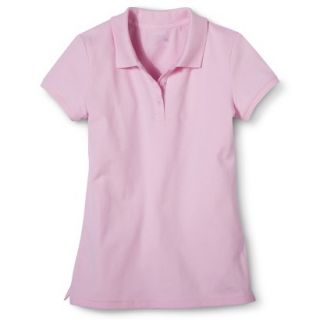 Cherokee Girls School Uniform Short Sleeve Pique Polo   Woodrose L