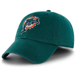 47 BRAND Mens Miami Dolphins Clean Up Adjustable Hat   Size Adjustable
