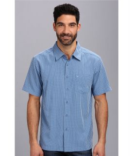 Quiksilver Waterman Pavones S/S Shirt Mens Short Sleeve Button Up (Blue)