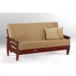 Corona Queen Futon (Rosewood) (36.875"H x 89.25"W x 38.625"D)   Futon Sofa Bed Frames