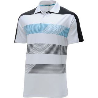 adidas Mens ClimaChill Stripe Block Short Sleeve Golf Polo   Size Xl,