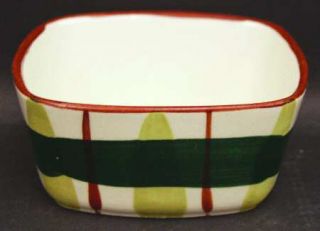 Blair (USA) Gay Plaid Coupe Cereal Bowl, Fine China Dinnerware   Chartreuse,Dark